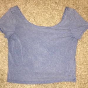 American eagle cotton stretch shirt sleeve crop